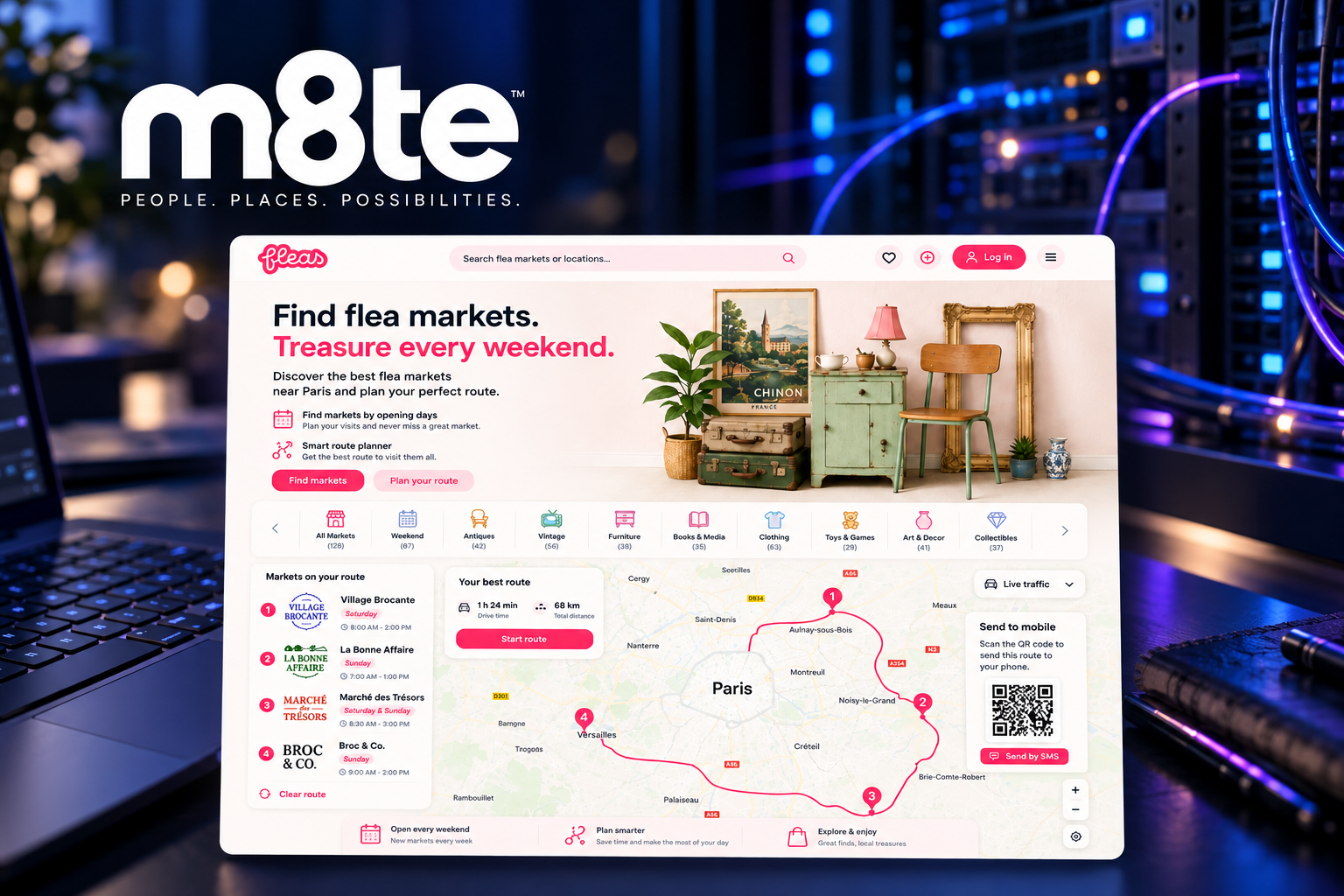 M8TE – teknisk platform med eksempel på en markedsplads